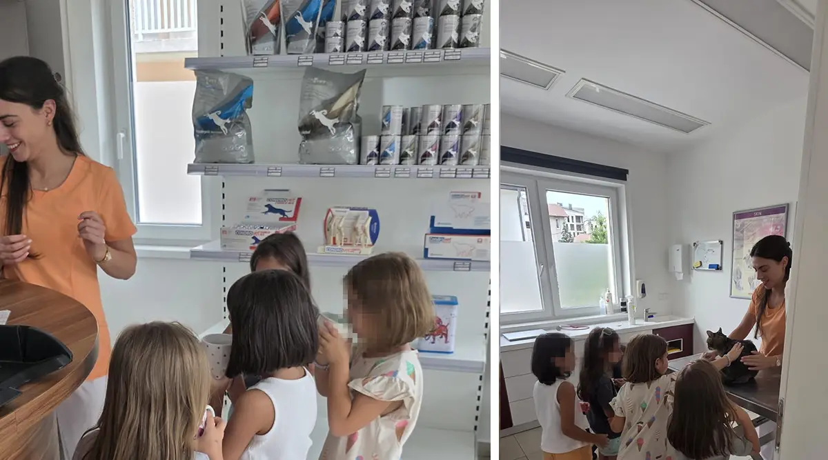 City Vet Veterinary Clinic visit by girls from the Sarajevo Home for Children Without Parental Care with Foundation Second 05