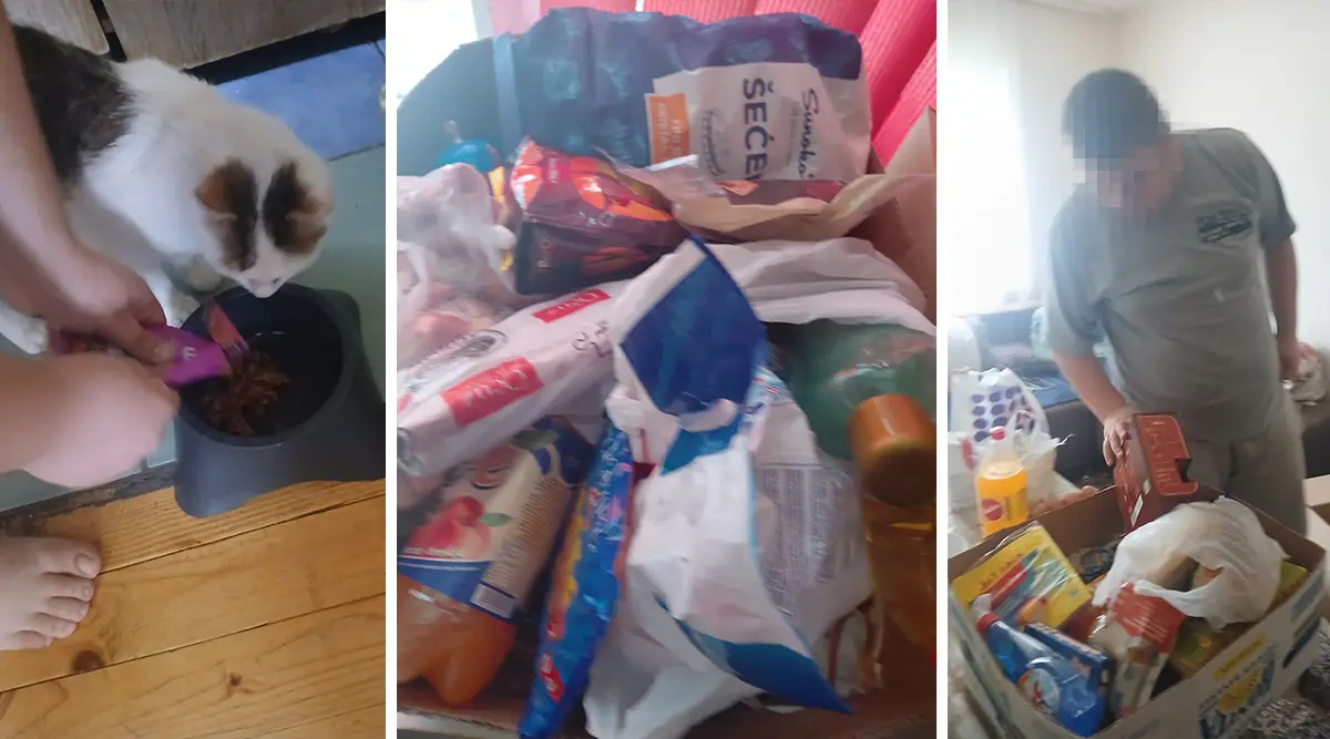Food package delivered to the returnee village of Masici, Gorazde Canton, Foundation Second